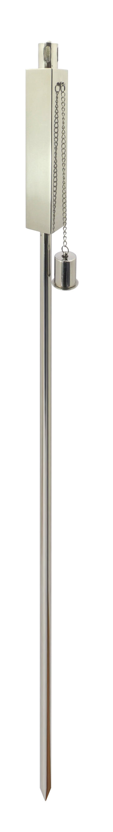 Polished Stainless Steel Garden Torch | 2 pack