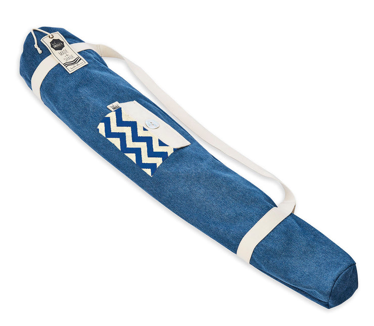 CHEVRON BEACH UMBRELLA WITH FRINGE
