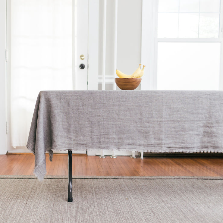 Hand Dyed Stonewashed Linen Table Cloth