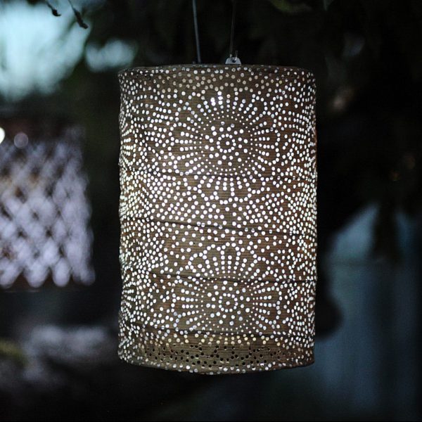 SOJI STELLA CYLINDER - 7.5" TYVEK SOLAR LANTERN