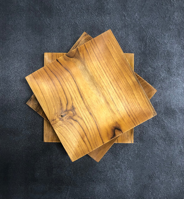 SQUARE TEAK APPETIZER PLATE