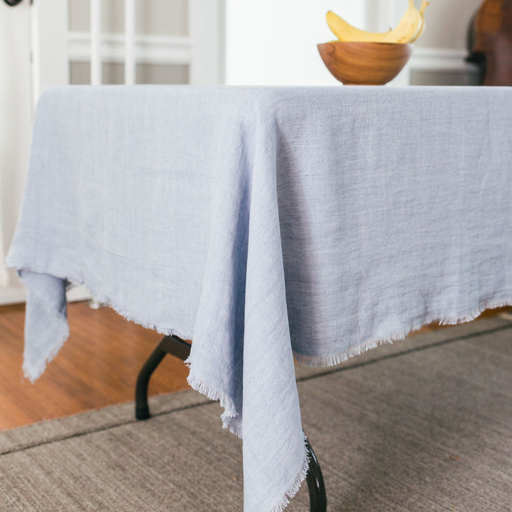 Hand Dyed Stonewashed Linen Table Cloth